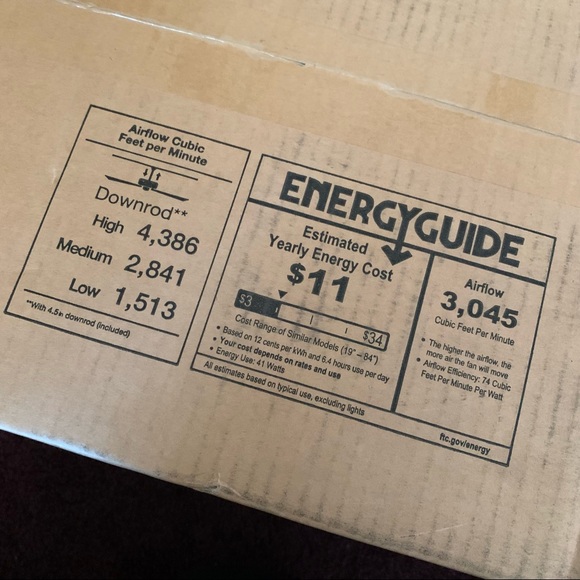 NEW 5 Blade White Ceiling Fan - Picture 4 of 7